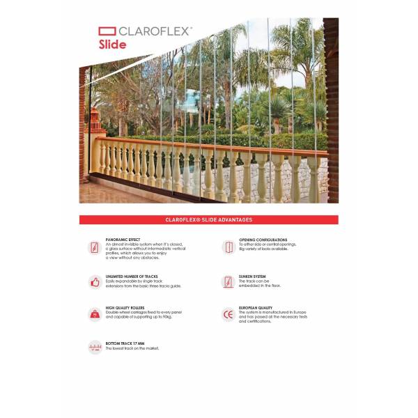 Claroflex® Frameless Glazing Sliding Glass Door