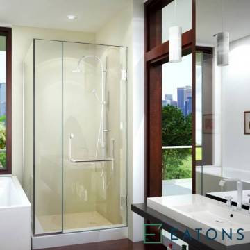Euroglass Wall-Mounted Swing Door (90° Config)