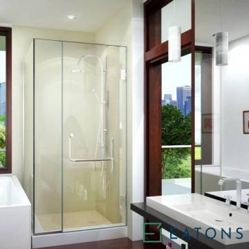 Euroglass Wall-Mounted Swing Door (90° Config)