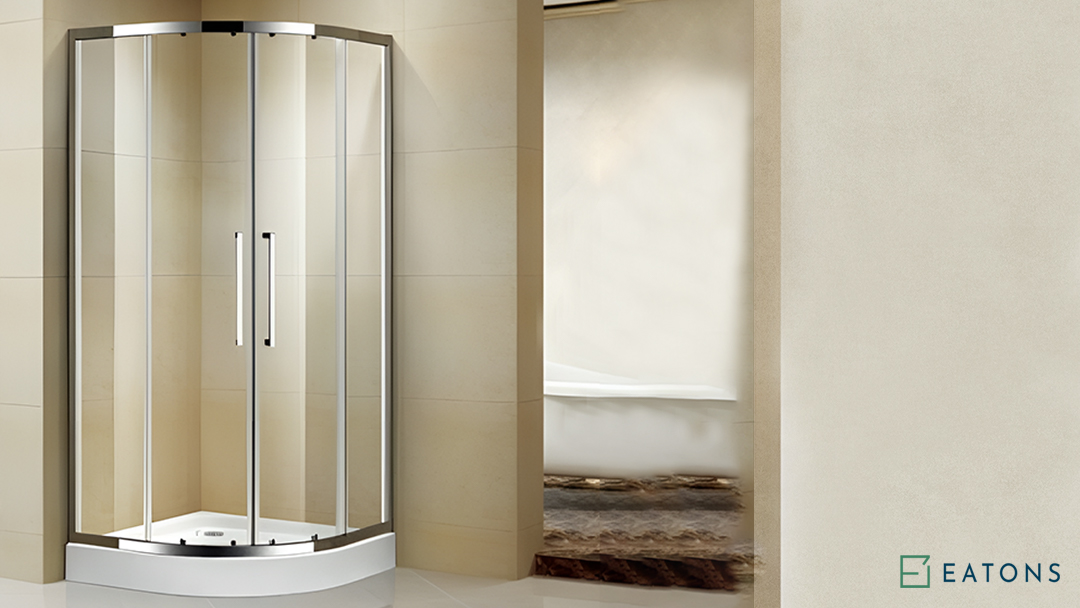 Curved shower screen